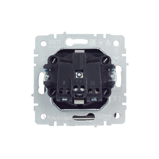 BRITE Роз. с з/к/ш с кр. 16А IP20 РСбш10-3-БрШ шамп. IEK