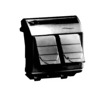 DKC Brava Компьютерная розетка двойная RJ45 кат.6A, 8P8C, Brava, черная, 2мод