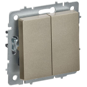 IEK BRITE Шампань Выключ. 2-кл. перекр. 10А ВС10-2-3-БрШ