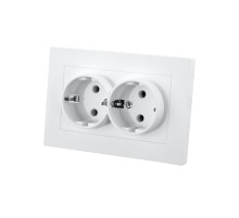TDM Розетка двойная 2П+З 16А 250В белая 