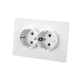 TDM Розетка двойная 2П+З 16А 250В белая 