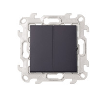 Simon 24 Графит Двухклавишный переключатель