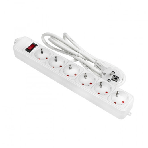 Сетевой фильтр 6*1,8м 16А/3,2кВт с выкл. c/з ПВС 3x1,0 Блокбастер XL EKF PROxima