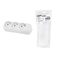 TDM Колодка розеточная 3 гнезда 2П+3 16А 250В белая серии 