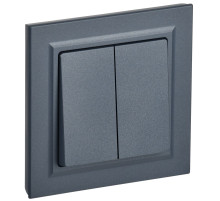 IEK BRITE Маренго Выключ. 2-кл. 10А в сборе ВСР10-2-0-БрМ