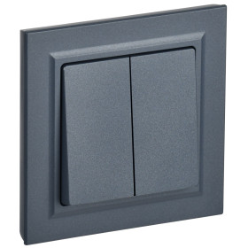 IEK BRITE Маренго Выключ. 2-кл. 10А в сборе ВСР10-2-0-БрМ