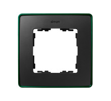 Simon 82 Detail Графит, зеленое основание Рамка 1-ая