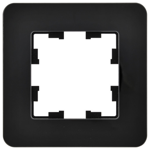 BRITE Рамка 1-мест. РУ-1-2-Бр стекло черн. RE IEK