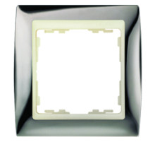 Simon 82 Вороненая сталь/Слоновая кость Рамка 2-ая