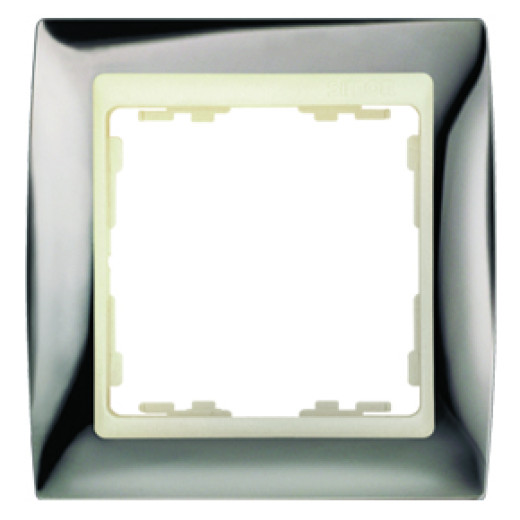 Simon 82 Вороненая сталь/Слоновая кость Рамка 2-ая