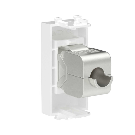 Компьютерная розетка RJ-45 без шторки модульная, кат.5е экранированная, Avanti, белое облако, 1 модуль