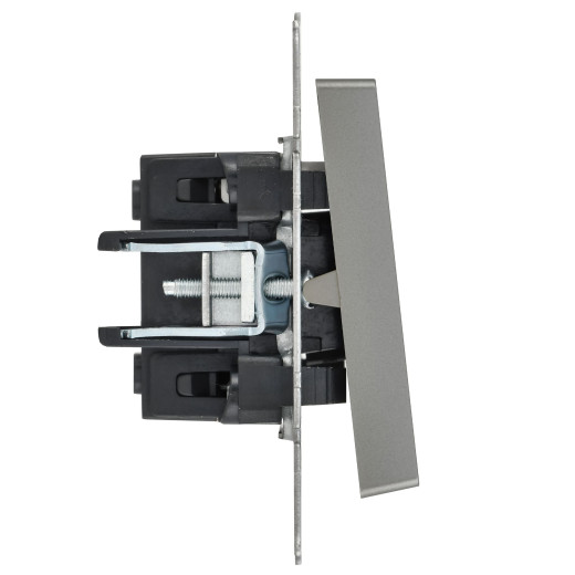 BRITE Выключ. 1-кл. с инд. 10А ВС10-1-1-БрС сталь IEK