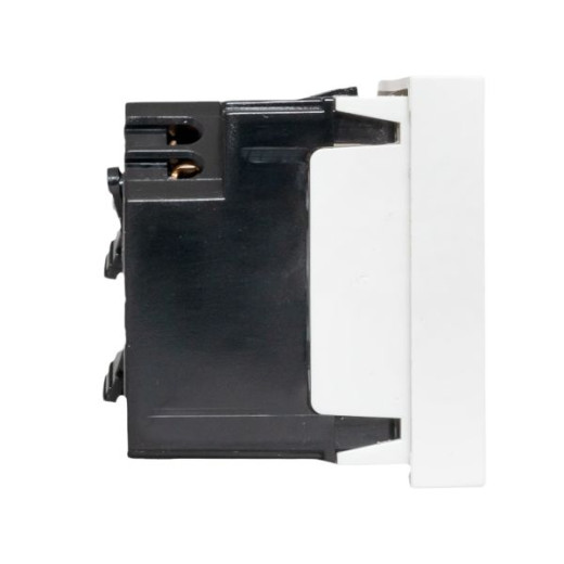 Розетка 45x45 с зазем. 45 градусов, быстрозажимные клеммы, белая EKF