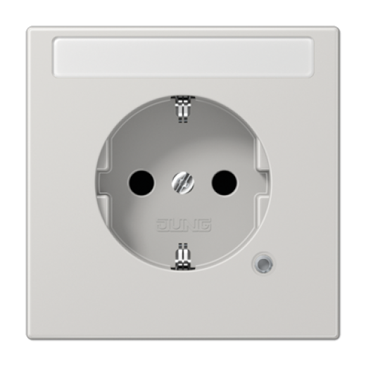 SCHUKO-розетка с полем для надписи и индикатором