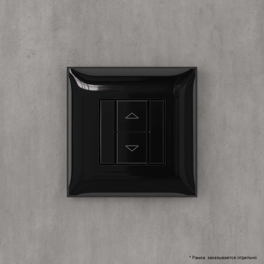 Механизм управления рольставней в стену, Avanti, черный квадрат