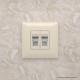 Компьютерная розетка RJ-45 в стену, кат.5e двойная экранированная, Avanti, ванильная дымка