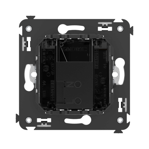 USB 3.0 розетка одинарная в стену, тип А-А, Avanti, черный квадрат