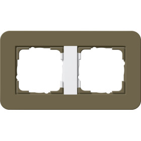 Gira E3 Дымчатый/Белый глянцевый Рамка 2-ая