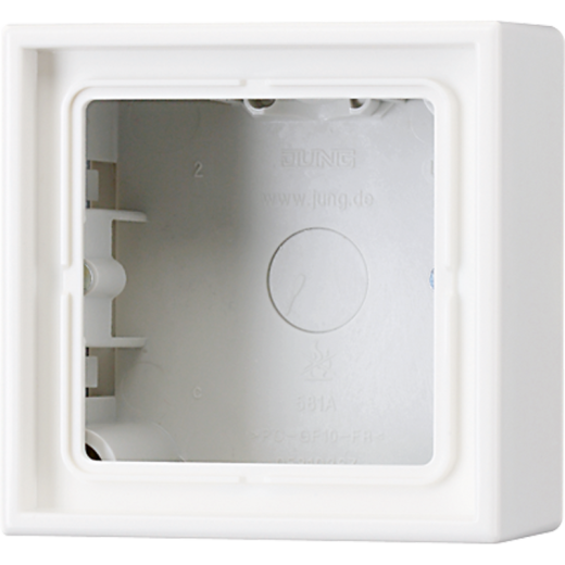 Рамка для вертикальной и горизонтальной установки, 1 пост, накладной монтаж, дюропласт, белый, LS990