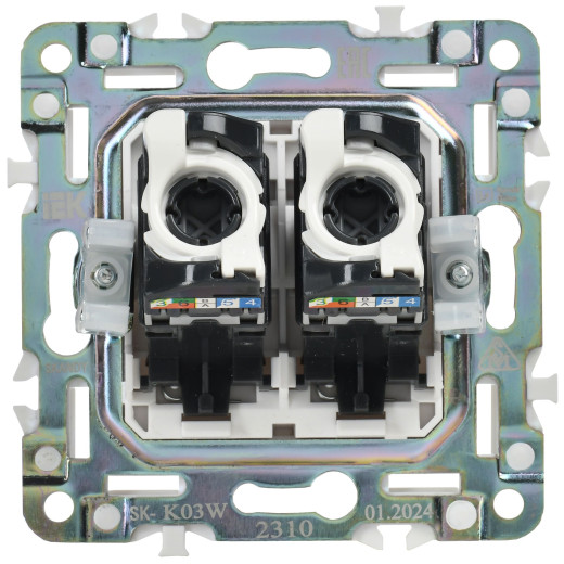 SKANDY Роз. комп. 2-ая RJ45 кат.5E SK-K03W арк. бел. IEK