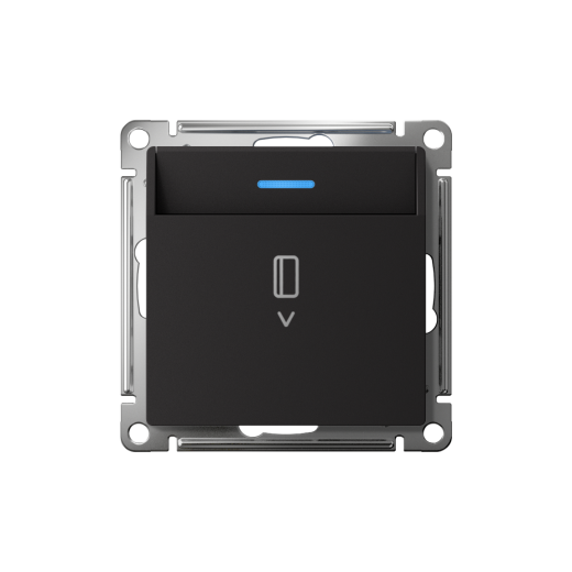 ATLASDESIGN ВЫКЛЮЧАТЕЛЬ карточный с подсветкой, 10А, без задержки отключения, механизм, КАРБОН