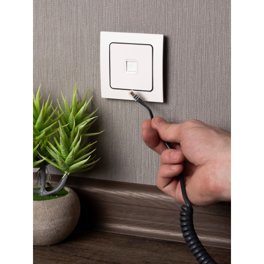 Стокгольм Механизм Розетки Phone 1-местной белый EKF PROxima