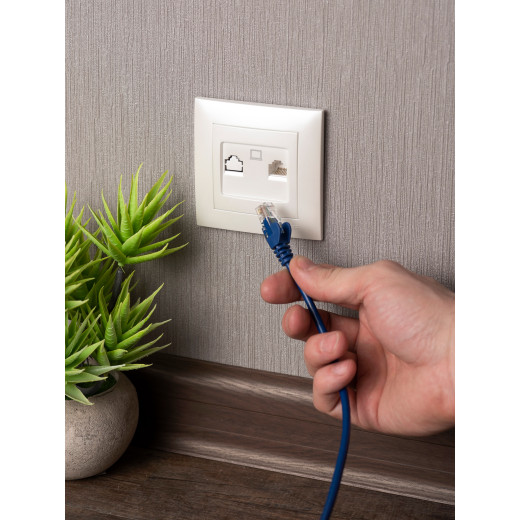 Валенсия лицевая панель розетки RJ-45 1-местная жемчуг EKF PROxima