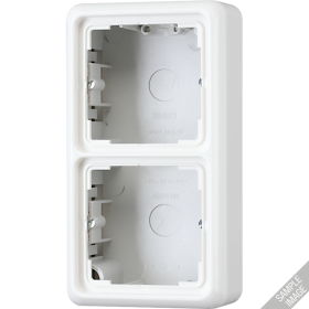 JUNG CD 500/CD plus Серая Коробка 2-кратная, накладная, с рамкой