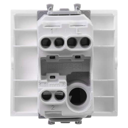 Переключатель одноклавишный модульный, Avanti, белое облако, 2 модуля