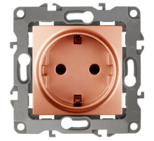 ЭРА Розетка Серия 12 12-2102-14 2P+E Schuko со шторками 16A-250В IP20 медь