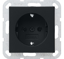 Gira S-55 Черная матовая Вставка розетки с/з