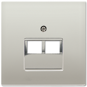 JUNG LS 990 Edelstahl Накладка 2-ой наклонной ТЛФ/комп розетки