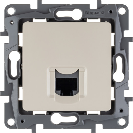Розетка компьютерная RJ45 категория 5e UTP - Legrand Etika - слоновая кость