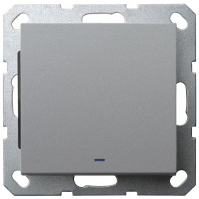 Jasmart G Алюминий Выключатель 1-кл с подсветкой 10A 250V~