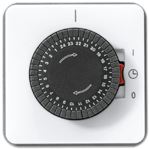 Таймер для коммутации с электроприводом, слоновая кость, белый