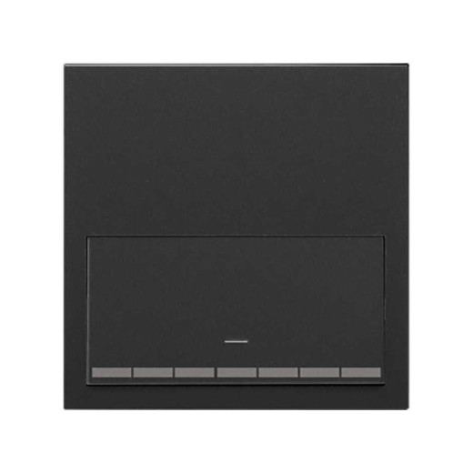 Simon 100 Черный матовый  Кит 1 пост, фронт. 1 рамка «минимум» + 1 клавиша светорегулятора