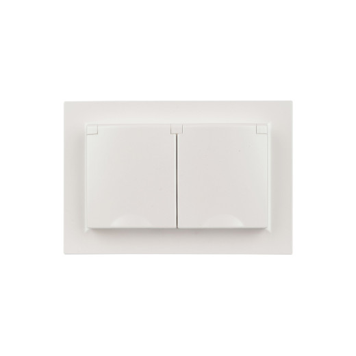 BRITE Роз. 2-я с кр. 16А в сб IP44 РСбш12-3-44-БрЖ жемч. IEK