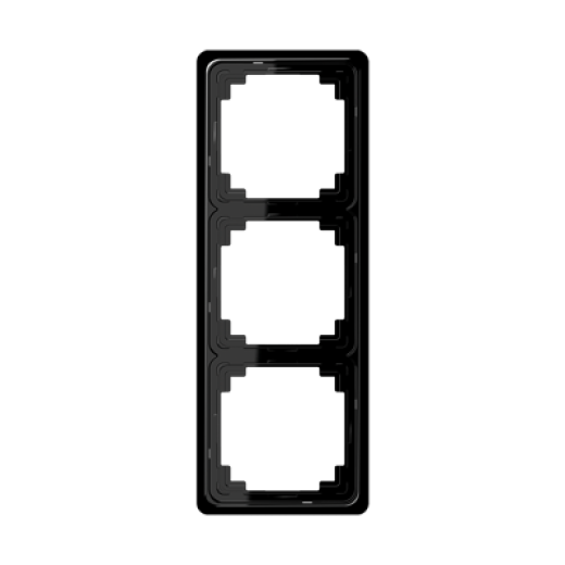 Рамка для вертикальной и горизонтальной установки, 3-кратная, черная