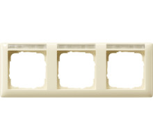 Gira Standard 55 Кремовый глянец Рамка 3-я горизонтальная с полем для надписи