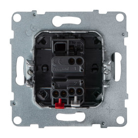 Legrand/Daccord SUNO Алюминий Выключатель кнопочный 6А 250В со шнуром. Безвинтовые зажимы.