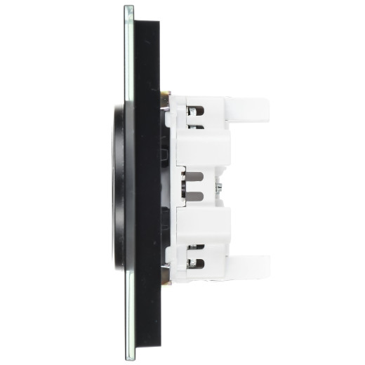 SKANDY Роз. 2-я без з/к/ш стекло 10А SK-R03Bl черн. IEK