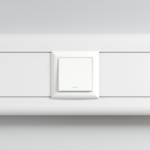 Кнопка одноклавишная модульная, Avanti, белое облако, 2 модуля