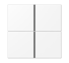 JUNG Набор накладок 4 группы для модулей F40; термопласт; белый матовый