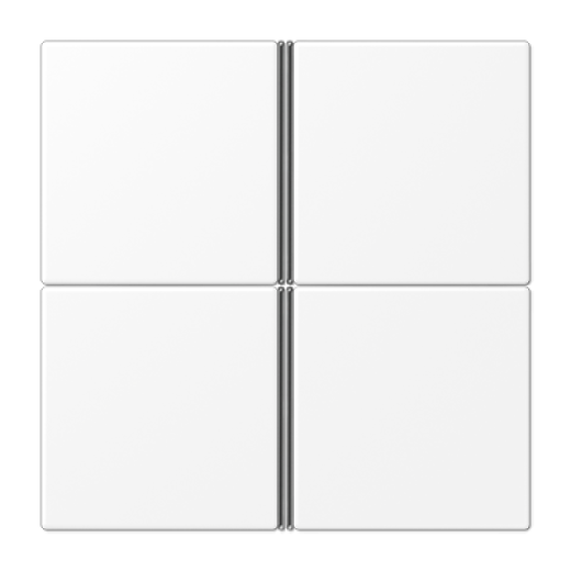 Набор накладок 4 группы для модулей F40, термопласт, белый матовый