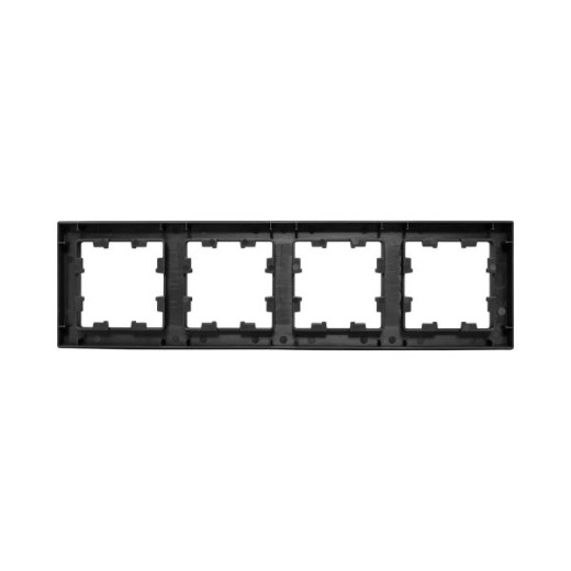 4 - местная рамка, чёрная, пластик Эпика EKF