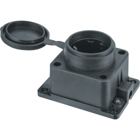 Navigator Розетка 61 370 NCA-BLR1-01-16A-E-IP44-BL настенная с/з черная