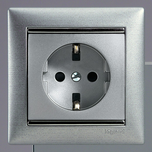 Рамка 1 пост - Legrand Valena - алюминий матовый