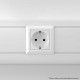 Розетка модульная, 2P+E, с з/ш, Avanti, белое облако, 2 модуля