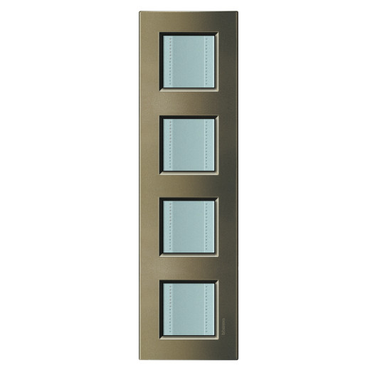 Livinglight Рамка прямоугольная, 4 поста, цвет Коричневый шелк