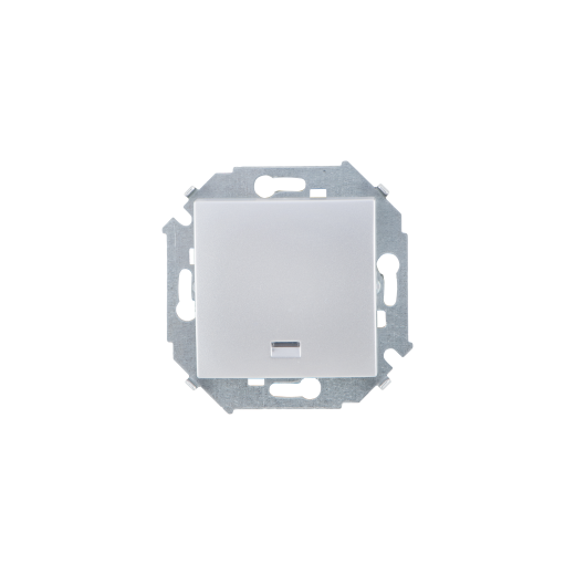 Simon 15 Алюминий Выключатель 1-кл с подсветкой, 16А, 250В, винт.заж.